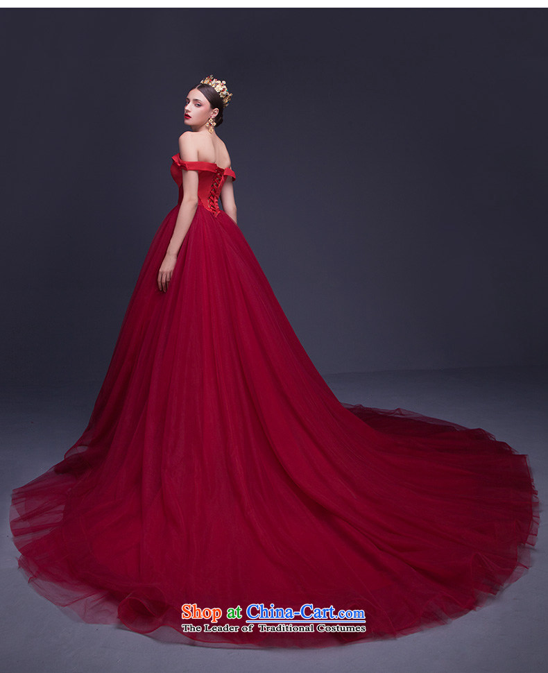 Noritsune bride Wedding 2015 Summer new red retro-wiping the chest deep V shoulder large tail sexy wedding new product pre-sale temperament outstanding red S picture, prices, brand platters! The elections are supplied in the national character of distribution, so action, buy now enjoy more preferential! As soon as possible.