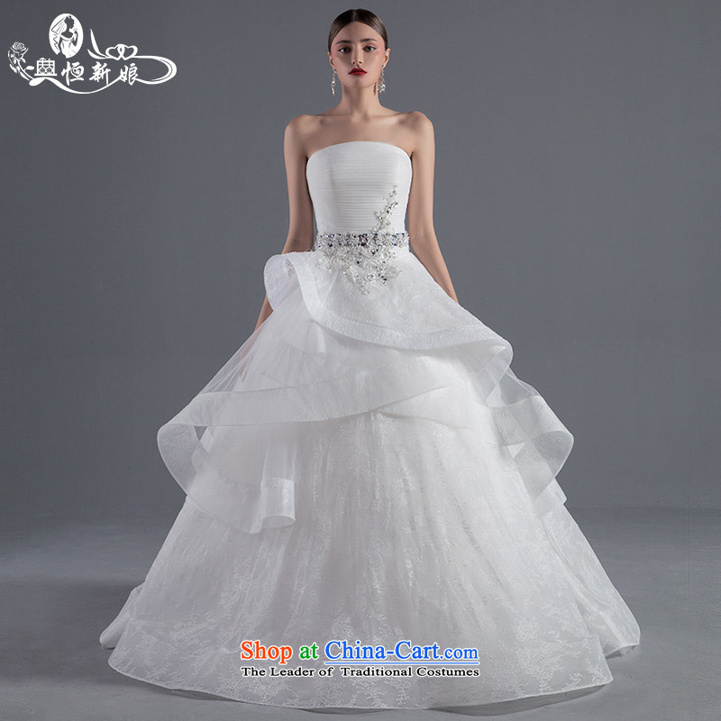 Noritsune bride anointed chest Wedding 2015 Summer stylish and simple white lace Korean to align the Sau San wedding female embedded drill high-end custom decorated pre-sale WhiteXL