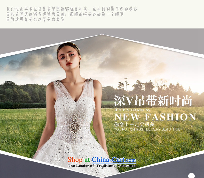 Noritsune bride upscale wedding dresses 2015 Summer new Korean deep V back lace strap shoulders major tail wedding new pre-sale of fine white XL pictures, Custom Price, brand platters! The elections are supplied in the national character of distribution, so action, buy now enjoy more preferential! As soon as possible.