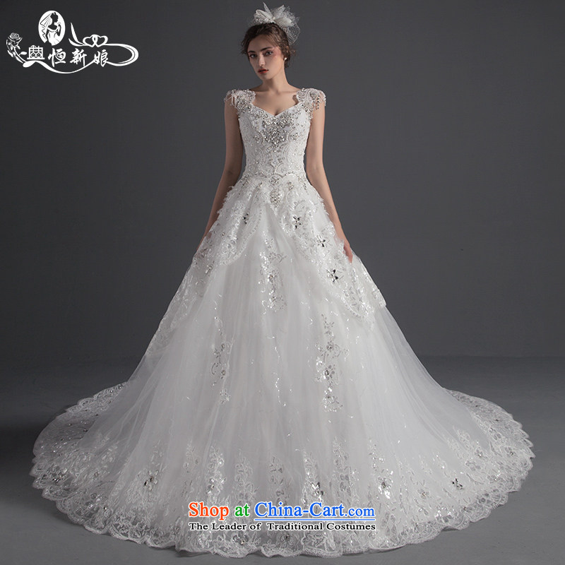 Noritsune bride 2015 wedding Amoi stylish shoulders deep V-tail lights wedding drill lace wedding new products for the pre-sale of fine white S noritsune custom bride shopping on the Internet has been pressed.