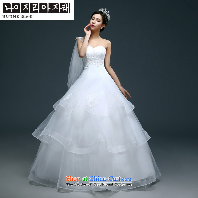 Name of the new 2015 hannizi spring and summer Korean fashion bon bon skirt shoulder large Sau San bride wedding White XL, Korea, Gigi Lai (hannizi) , , , shopping on the Internet