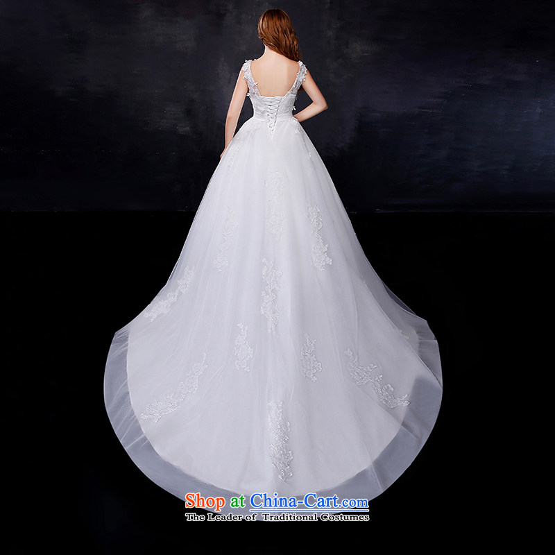 Embroidered bride 2015 summer is the new Korean shoulders large graphics thin tail marriages to align the wedding dresses, tail XXXL 2 ft 4 Suzhou shipment, waist embroidered bride shopping on the Internet has been pressed.