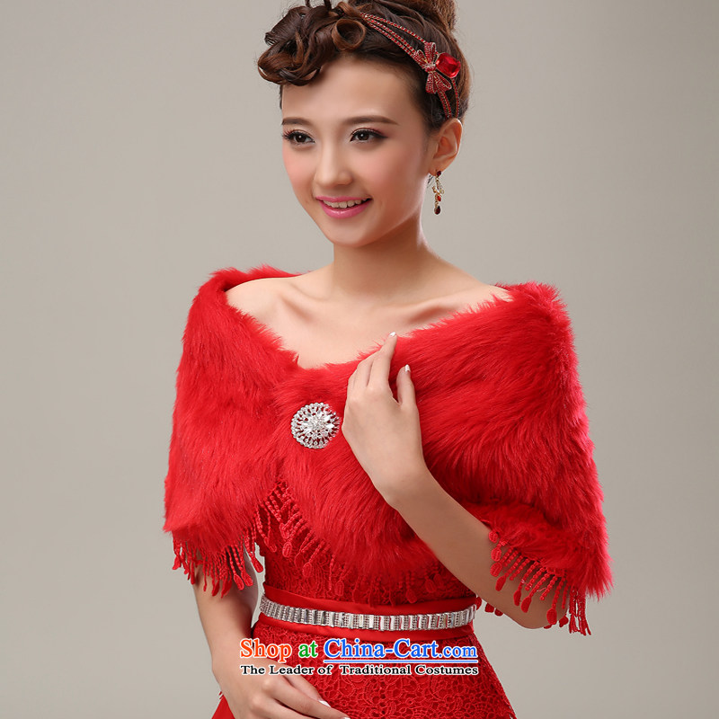 Embroidered bride Han-is by no means high autumn warm winter gross shawl bride wedding dresses accessories long stream of Red Shawl Maomao, embroidered bride shopping on the Internet has been pressed.