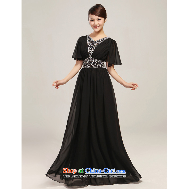 Manually staple Pearl White Large Long chiffon choral services will dance wearing black uniforms choral conductor , L, Charlene Choi Spirit (yanling) , , , shopping on the Internet