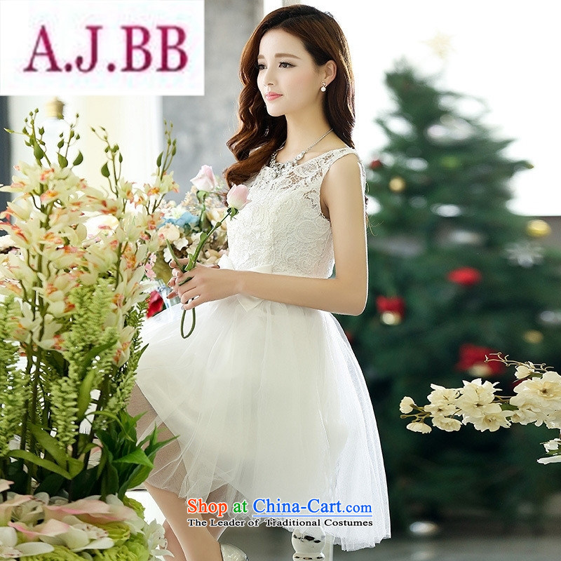Ya-ting stylish shops fall 2015 new Korean version of the noble and elegant and stylish pet dress HSZM1521 rice white M,A.J.BB,,, shopping on the Internet