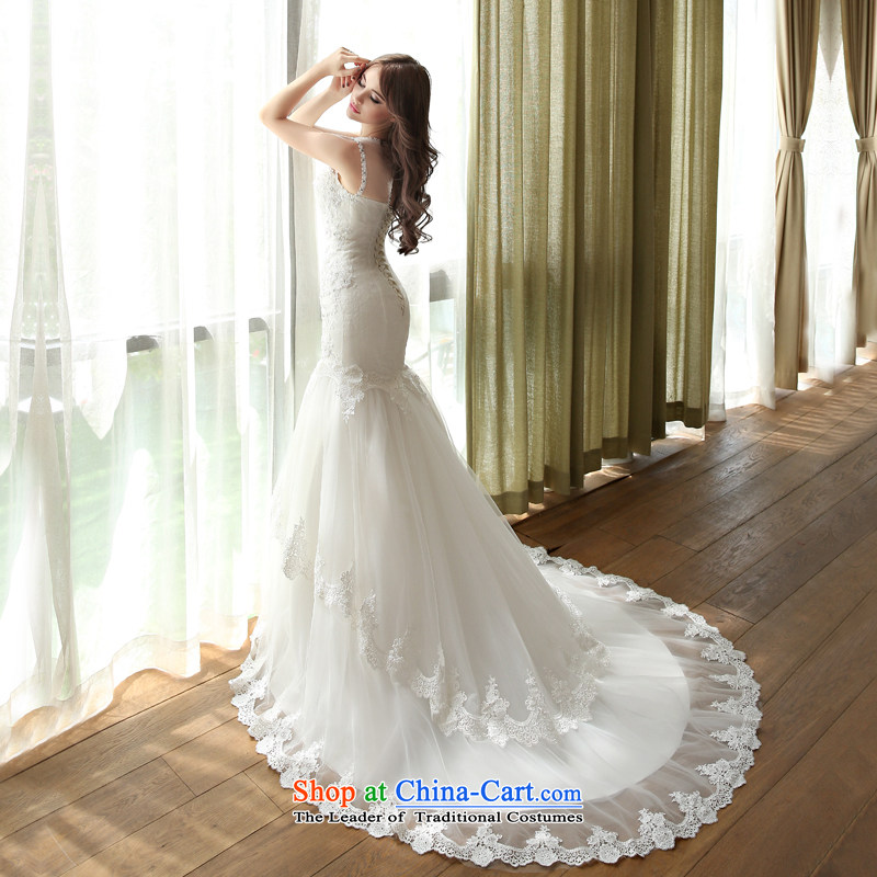 Crowsfoot wedding tail summer Korean lace 2015 new bride autumn shoulders Foutune of video out of thin Sau San White XL, Blooming crazy (chunhuaqiuyue) , , , shopping on the Internet