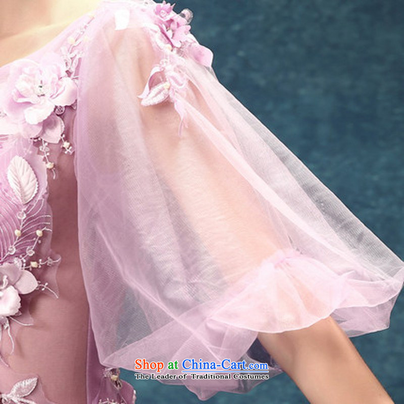 The purple blossoms back bride services Annual Dinner of the bows show moderator wedding dresses 2015 New 1911 made no allowance in size, so Peng (AIRANPENG) , , , shopping on the Internet