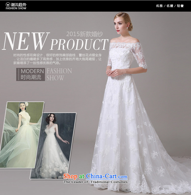 Wedding dress 2015 new word shoulder major Korean tail wedding lace video thin straps crowsfoot wedding summer female white L picture, prices, brand platters! The elections are supplied in the national character of distribution, so action, buy now enjoy more preferential! As soon as possible.