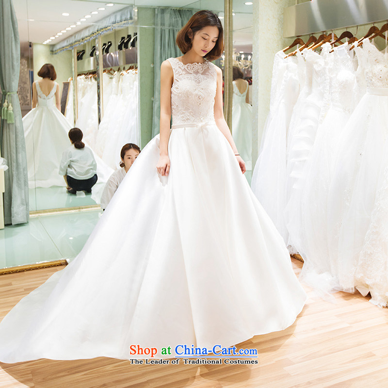A Bride wedding dresses?autumn 2015 a new field to align the shoulder Wedding?2614?White?L
