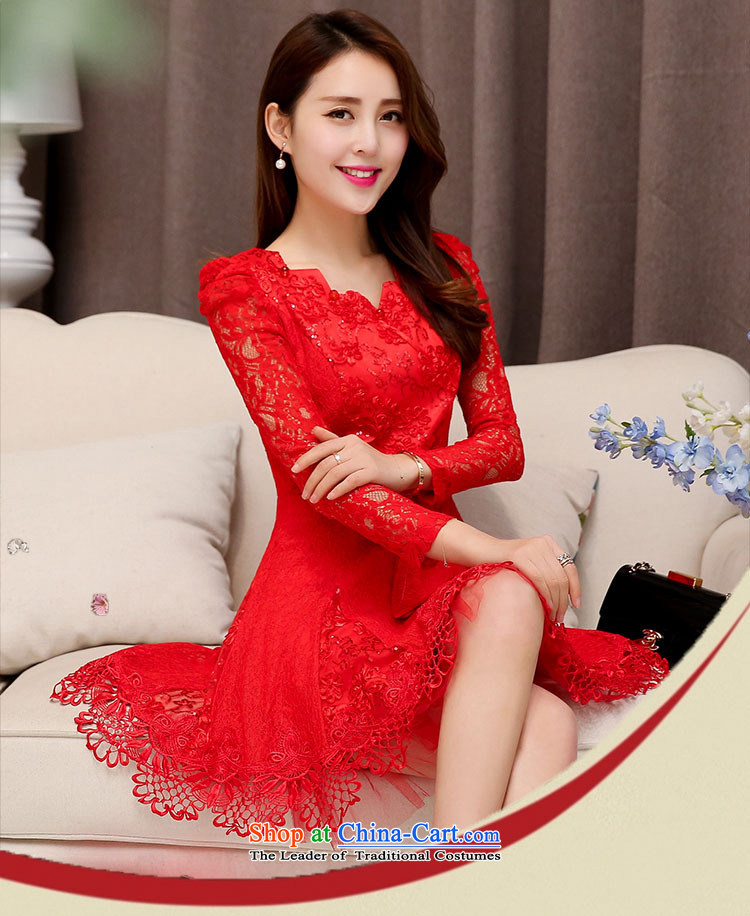 Ya-ting stylish shops fall 2015 new Korean dresses HSZM1527 creatures of elegant and stylish red XL Photo, prices, brand platters! The elections are supplied in the national character of distribution, so action, buy now enjoy more preferential! As soon as possible.