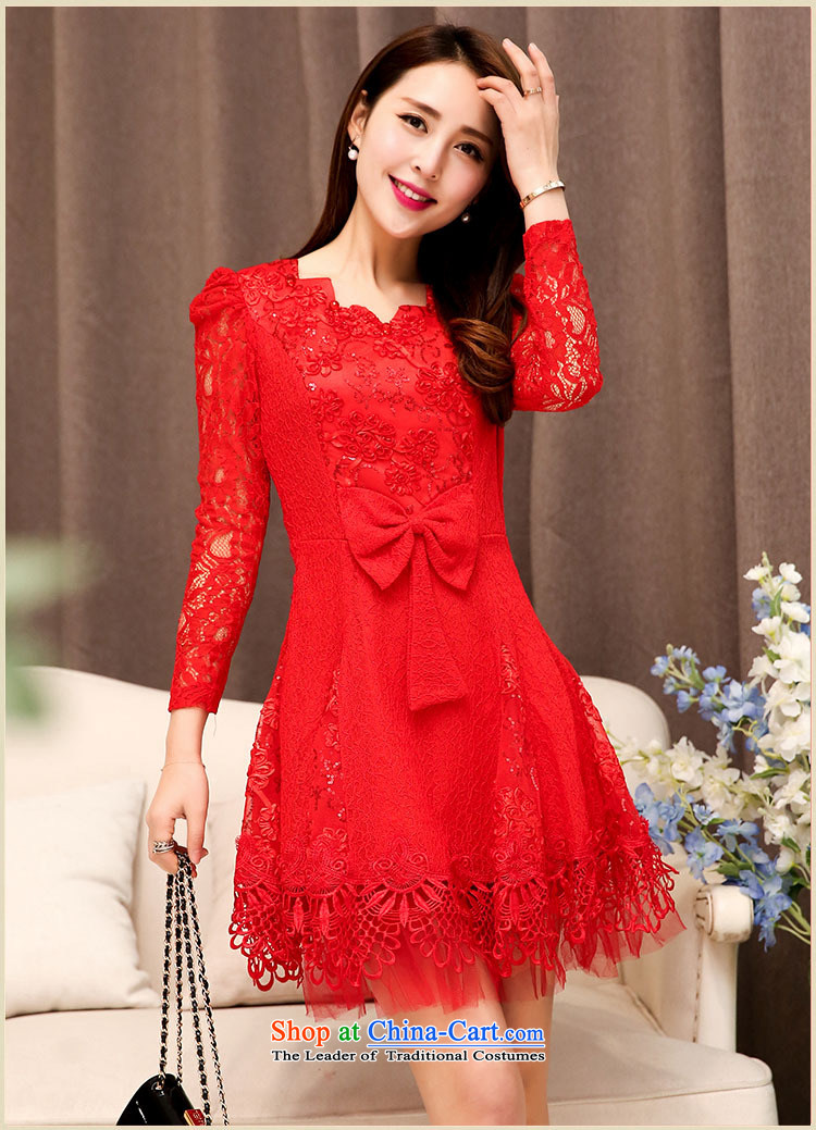 Ya-ting stylish shops fall 2015 new Korean dresses HSZM1527 creatures of elegant and stylish red XL Photo, prices, brand platters! The elections are supplied in the national character of distribution, so action, buy now enjoy more preferential! As soon as possible.