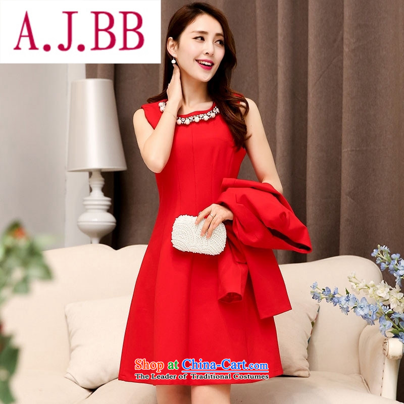 Ya-ting stylish shops fall 2015 new Korean version of the noble and elegant and stylish pet dress HSZM1528 light red L,A.J.BB,,, better shopping on the Internet