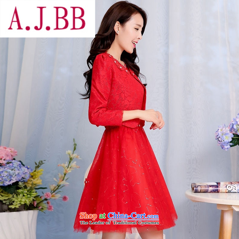 Ya-ting stylish shops fall 2015 new Korean version of the noble and elegant and stylish pet dress HSZM1582 RED M,A.J.BB,,, shopping on the Internet