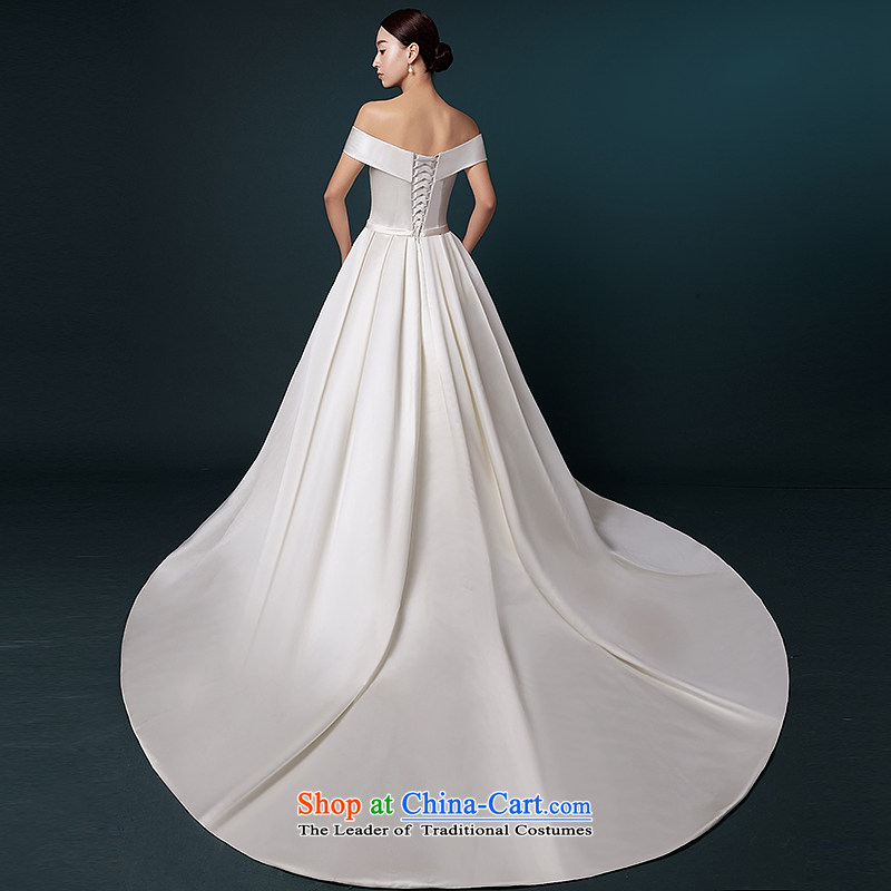 Hillo Lisa (XILUOSHA) wedding dresses 2015 new high-end custom wedding continental luxury one field shoulder tail wedding Satin White L, Hillo Lisa (XILUOSHA) , , , shopping on the Internet