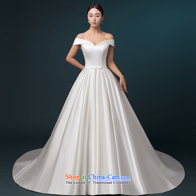 Hillo Lisa (XILUOSHA) wedding dresses 2015 new high-end custom wedding continental luxury one field shoulder tail wedding Satin White L, Hillo Lisa (XILUOSHA) , , , shopping on the Internet