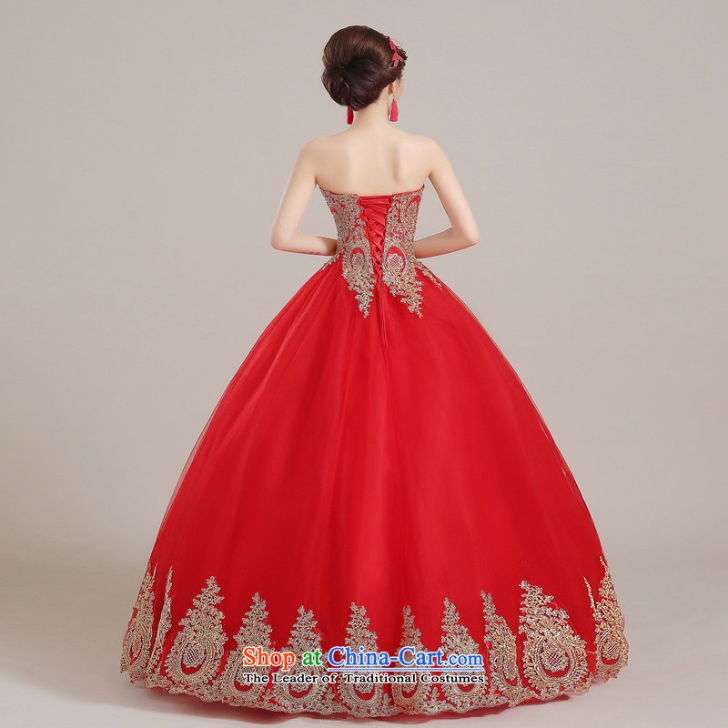 Time Syrian red wedding dresses skirts, Japan and the Republic of Korea Red bride larger embroidery anointed chest to wedding Korean brides bows wedding gown red XXL, serving time in Syria has been pressed shopping on the Internet