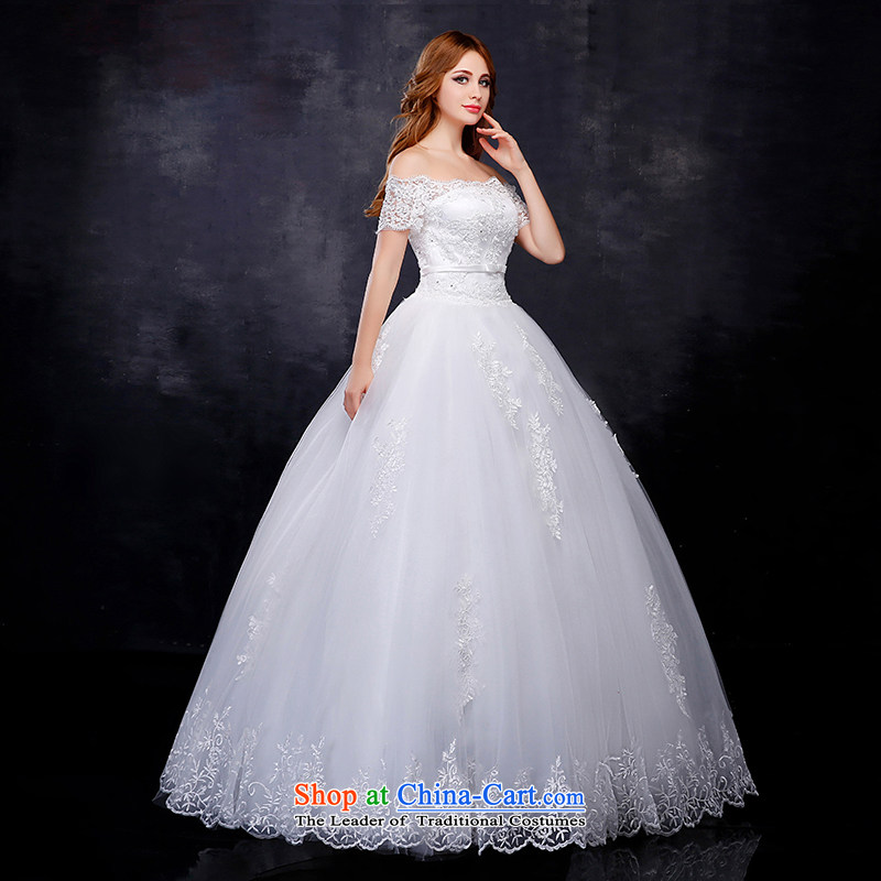 Summer 2015 new Korean word lace shoulder larger video thin bride align to bind with the marriage wedding dress is embroidered brides XXL, white , , , shopping on the Internet