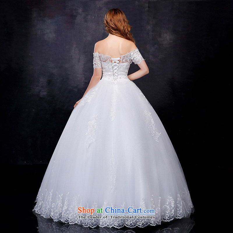 Summer 2015 new Korean word lace shoulder larger video thin bride align to bind with the marriage wedding dress is embroidered brides XXL, white , , , shopping on the Internet