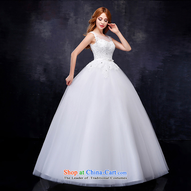 The Korean version of the shoulders, large video to align with thin Summer 2015 new marriages wedding dresses , is by no means a bride embroidered white , , , shopping on the Internet