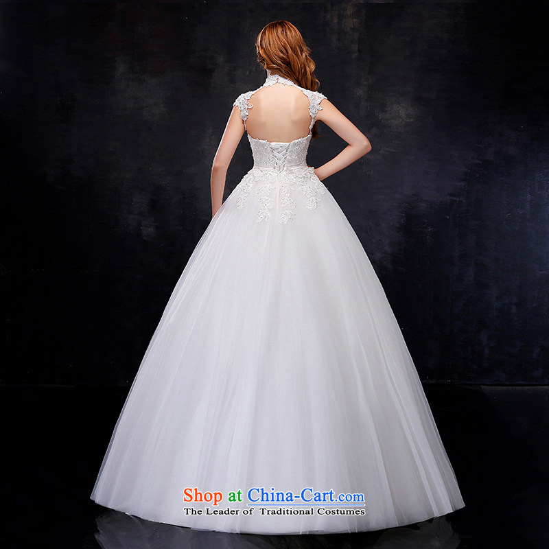 The Korean version of lace package shoulder collar align graphics to 2015 Summer thin new large graphics thin marriages wedding dress is embroidered brides XXXL, white , , , shopping on the Internet