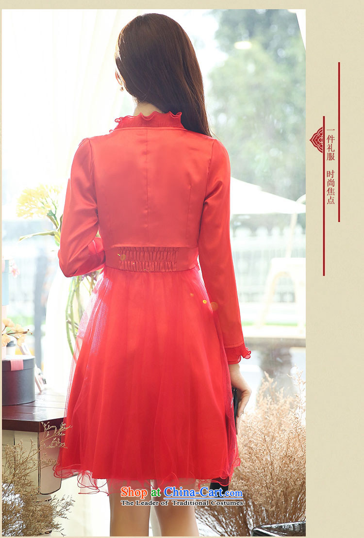 As autumn wedding spring and autumn 2015 new minimalist long-sleeved lace anointed chest dresses large wedding dresses in long will serve bows bridesmaids red XXL picture, prices, brand platters! The elections are supplied in the national character of distribution, so action, buy now enjoy more preferential! As soon as possible.