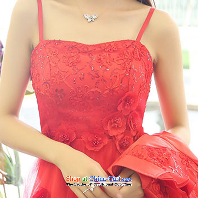 As autumn wedding spring and autumn 2015 new minimalist long-sleeved lace anointed chest dresses large wedding dresses in long will serve bows bridesmaids XXL, red cross-chau (QIQIU) , , , shopping on the Internet