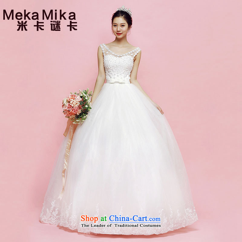 In accordance with the card of card M M 2015 NEW Summer Wedding Korean lace bon bon skirt to align the wedding marriages video thin white L