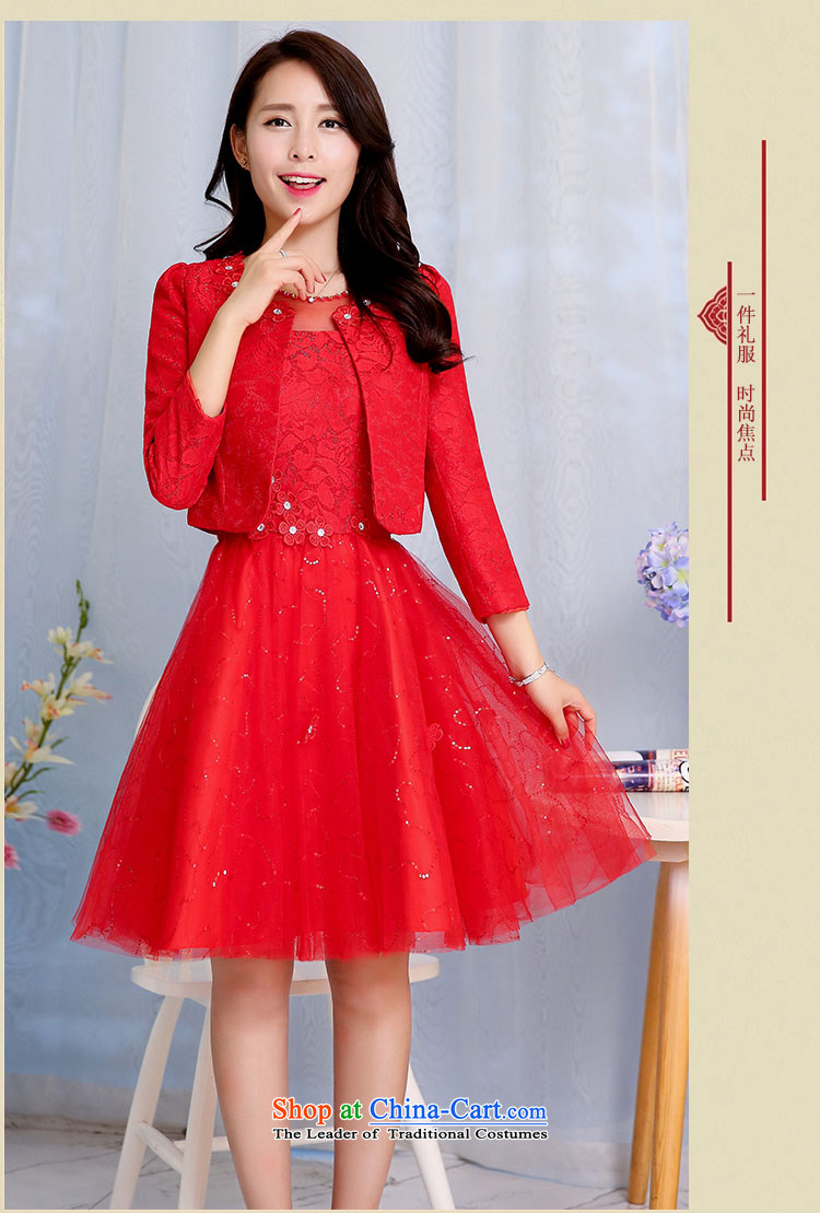 As autumn wedding dress in spring and autumn 2015 new minimalist lace large festive bows to a marriage with a couplet bridesmaids will video thin two kits dresses RED M picture, prices, brand platters! The elections are supplied in the national character of distribution, so action, buy now enjoy more preferential! As soon as possible.