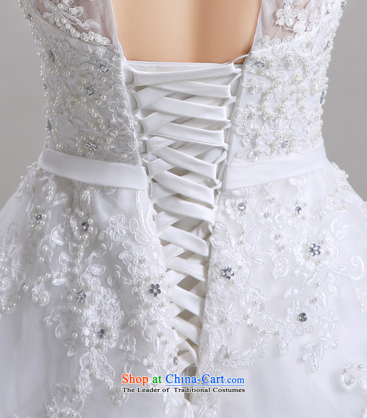 Talk to Her Wedding dress large tail 2015 autumn and winter new round-neck collar Korean romantic video thin large bride to align the wedding white L picture, prices, brand platters! The elections are supplied in the national character of distribution, so action, buy now enjoy more preferential! As soon as possible.