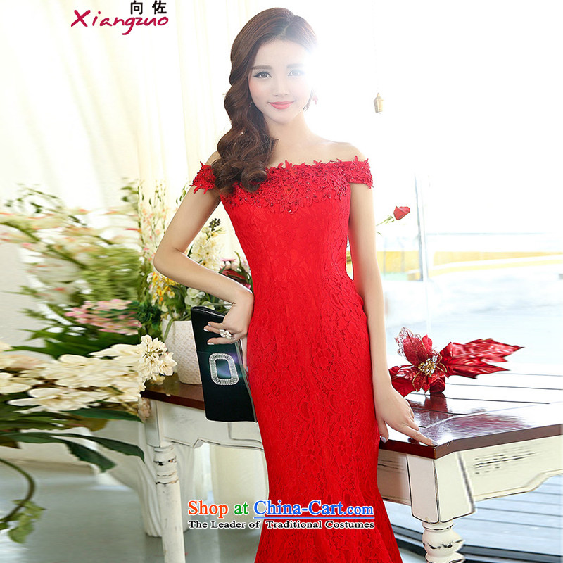 To load the autumn and winter 2015 new Korean word   shoulder length_ crowsfoot dress dresses wedding red?S