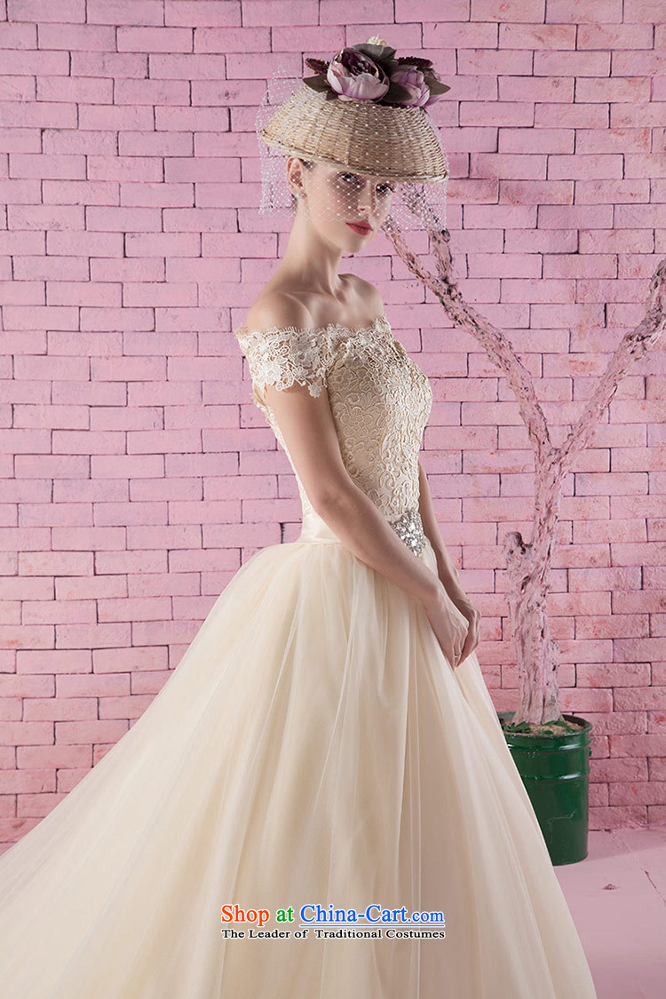 Love of the overcharged new Word 2015 stylish shoulder lace diamond champagne color romantic tail wedding Korean style wedding gown marriages tail XS picture, prices, brand platters! The elections are supplied in the national character of distribution, so action, buy now enjoy more preferential! As soon as possible.