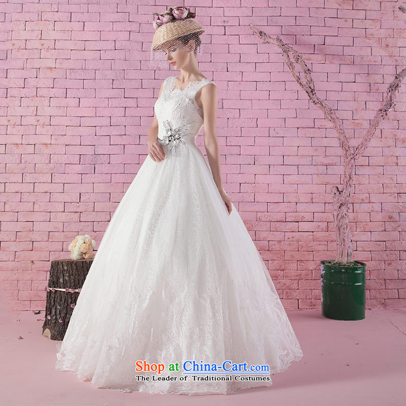 Love of the life of the new 2015 Autumn Korean white lace a field shoulder graphics thin diamond strap marriages to align the wedding white tailor-made exclusively the concept of love of the overcharged shopping on the Internet has been pressed.