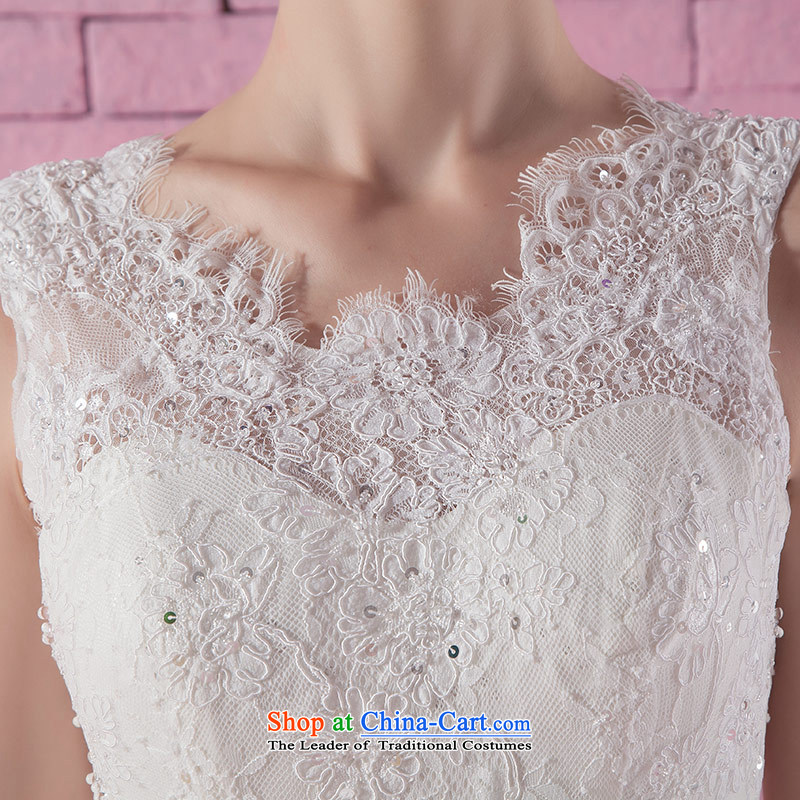 Love of the life of the new 2015 Autumn Korean white lace a field shoulder graphics thin diamond strap marriages to align the wedding white tailor-made exclusively the concept of love of the overcharged shopping on the Internet has been pressed.
