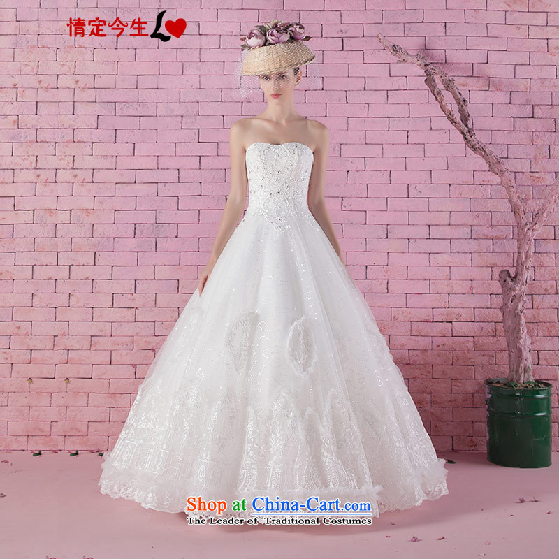 Love of the life of the new 2015 Autumn modern white sexy anointed chest diamond lace align to bind with wedding white tailor-made exclusively concept