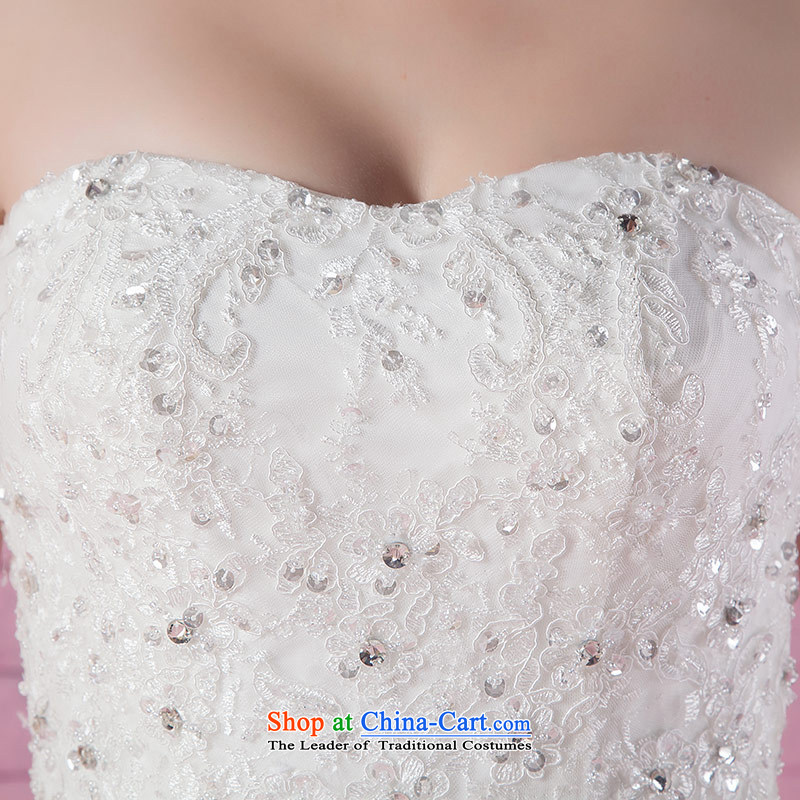 Love of the life of the new 2015 Autumn modern white sexy anointed chest diamond lace align to bind with wedding white tailor-made exclusively the concept of the love of the overcharged shopping on the Internet has been pressed.
