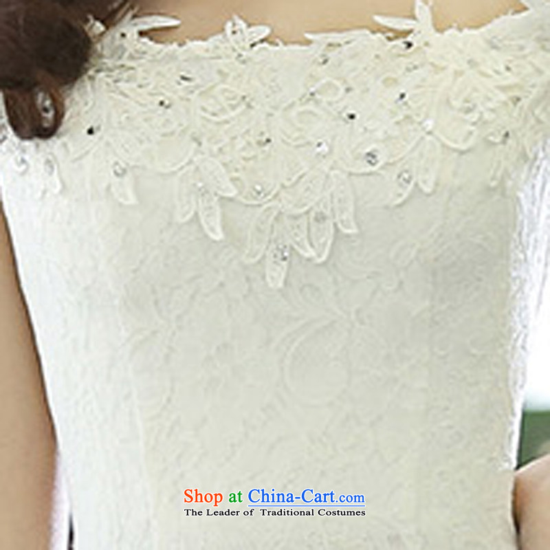 2015 Fall/Winter Collections new Korean word   shoulder length) crowsfoot dress dresses wedding white L, to (xiangzuo) , , , shopping on the Internet