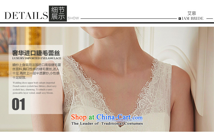 Wedding dress 2015 New Chu lace shoulders deep V bon bon skirt long tail wedding ivory S picture, prices, brand platters! The elections are supplied in the national character of distribution, so action, buy now enjoy more preferential! As soon as possible.