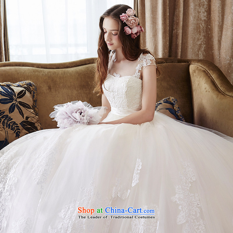 Wedding dress 2015 new love of lace bon bon skirt long tail Korean wedding ivory S, HIV in , , , shopping on the Internet