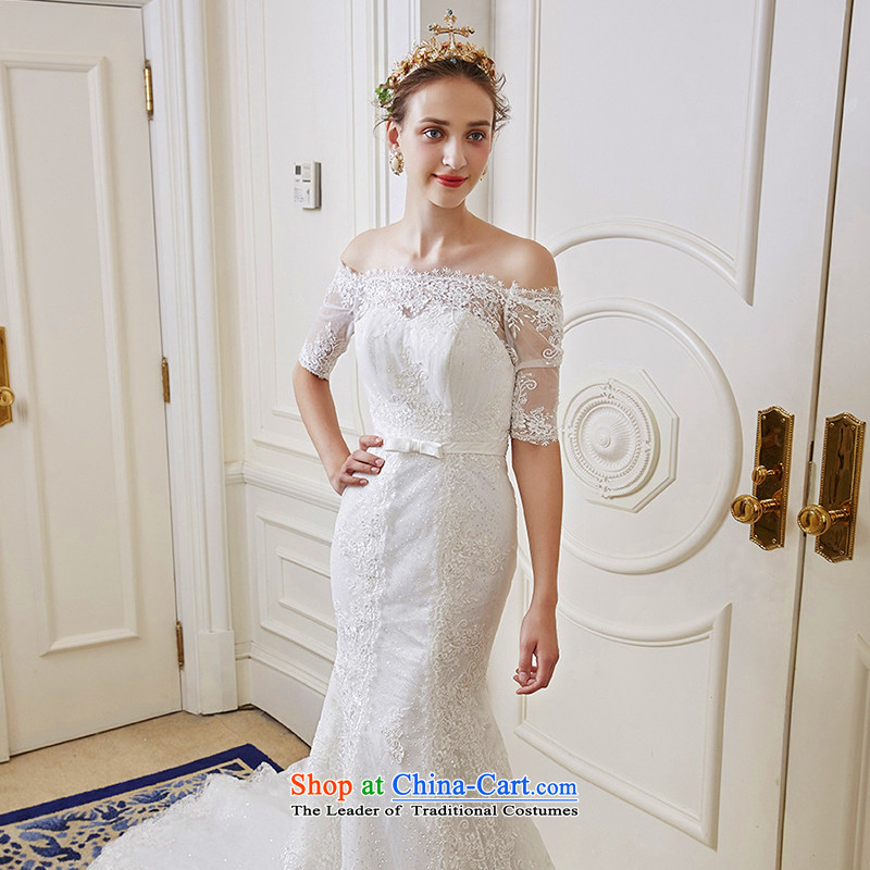 The wedding dresses HIV New Word 2015 Aviles 'dshoulder lace in cuff crowsfoot wedding minimalist version , L, HIV in , , , shopping on the Internet