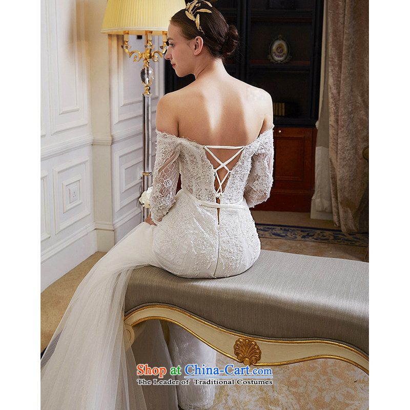 The wedding dresses HIV NEW 2015 dream included long-sleeved foutune crowsfoot anointed chest wedding ivory M, HIV in , , , shopping on the Internet