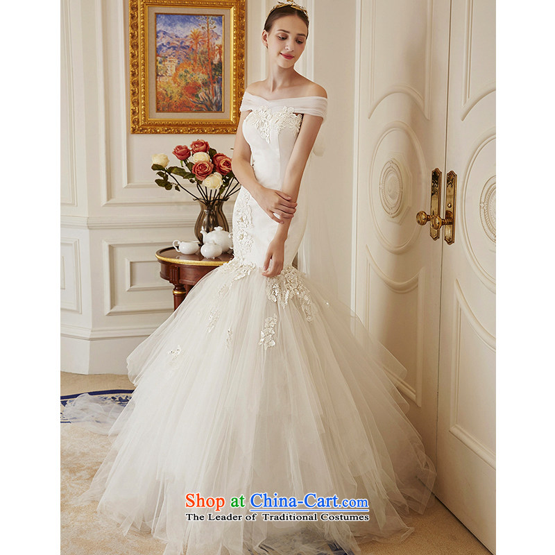 The wedding dresses HIV NEW 2015 a detailed field shoulder lace foutune crowsfoot wedding ivory , L, HIV in , , , shopping on the Internet