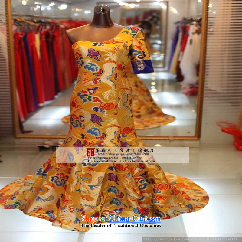 Break clearance of the cost. The new bride wedding dresses cheongsam wedding photography subject wedding dresses dragon robe M love so Peng (AIRANPENG) , , , shopping on the Internet