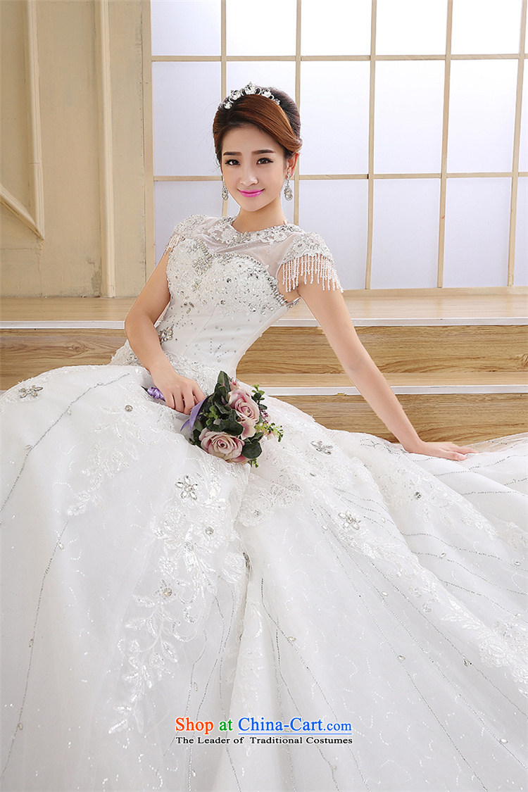 Joshon&joe bride wedding dresses tail 2015 Winter Korean lace retro-shoulder straps back large water drilling picture color parquet XXL/72 hour picture, prices, brand platters! The elections are supplied in the national character of distribution, so action, buy now enjoy more preferential! As soon as possible.