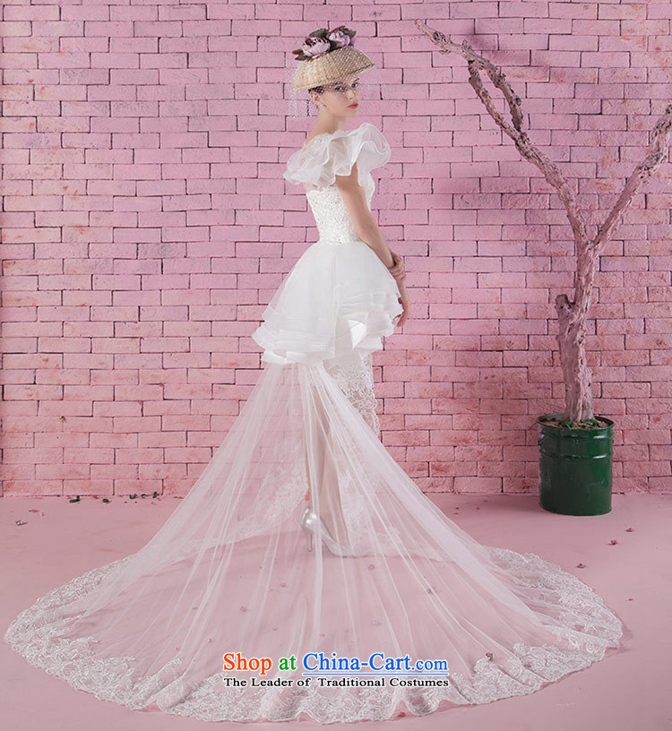 Love of the life of new products in the autumn of 2015, the elegant short shoulder pad white lace wedding fashion romantic tail trailing tailor-made exclusively any pictures, prices, brand platters! The elections are supplied in the national character of distribution, so action, buy now enjoy more preferential! As soon as possible.