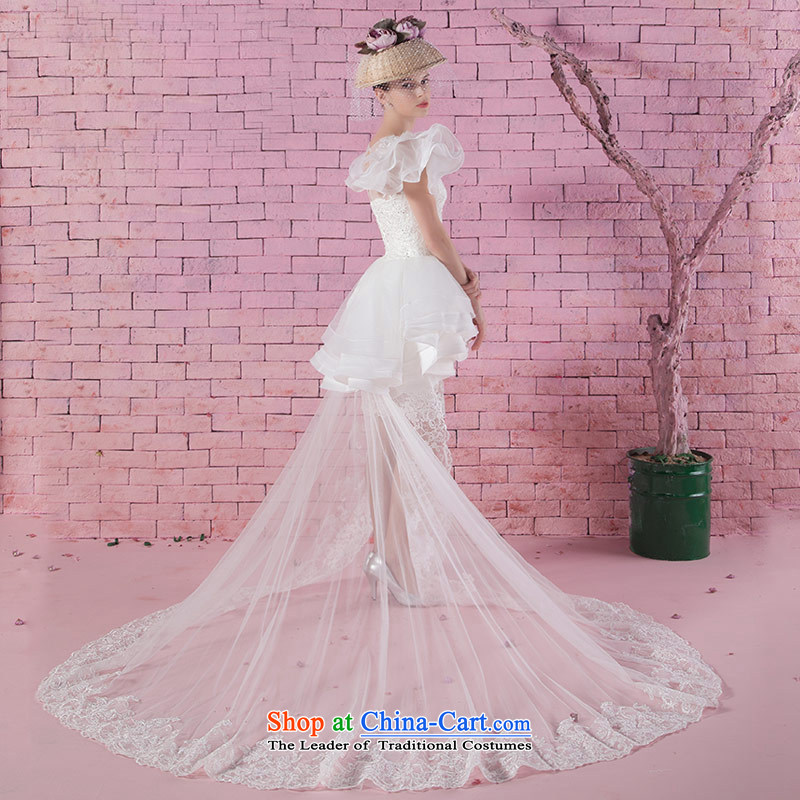 Love of the life of new products in the autumn of 2015, the elegant short shoulder pad white lace wedding fashion romantic tail trailing tailor-made exclusively the concept of love of the overcharged shopping on the Internet has been pressed.