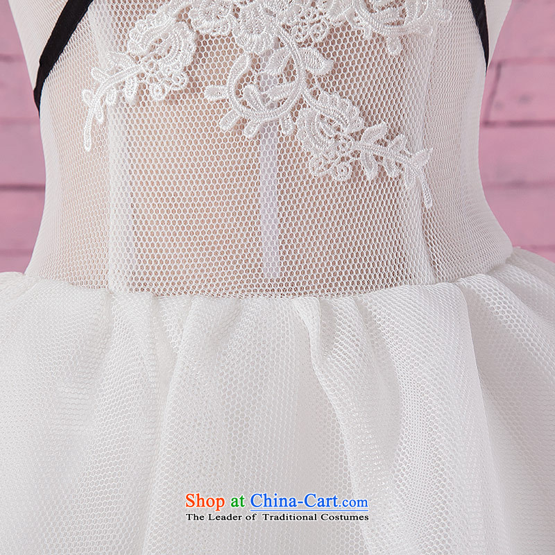 Love of the overcharged new fall white strap video thin translucent gauze stage performances and Stylish service chest white dresses made the concept of special love of the overcharged shopping on the Internet has been pressed.