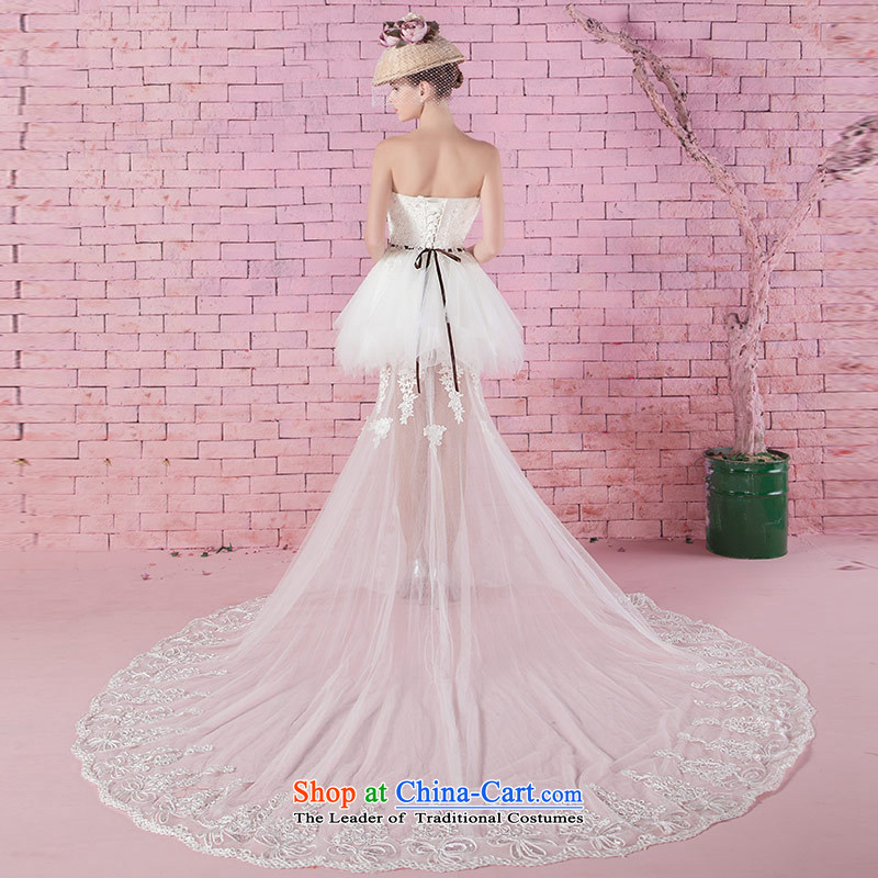 Love of the life of the new 2015 Autumn Korean lace princess bon bon skirts and chest diamond anointed chest video thin tail short of a wedding dress white XS, love of the overcharged shopping on the Internet has been pressed.