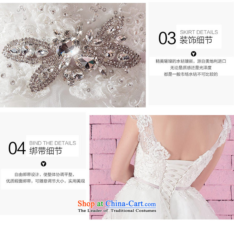 Love of the life of the new 2015 version of the word in the autumn Korea shoulder Diamond Video thin A bon bon skirt short of romantic wedding trailing white tailor-made exclusively any pictures, prices, brand platters! The elections are supplied in the national character of distribution, so action, buy now enjoy more preferential! As soon as possible.