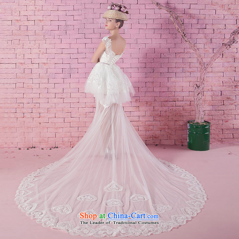 Love of the life of the new 2015 version of the word in the autumn Korea shoulder Diamond Video thin A bon bon skirt short of romantic wedding trailing white tailor-made exclusively the concept of love of the overcharged shopping on the Internet has been