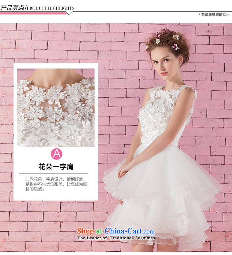 Love of the overcharged new Word 2015 round-neck collar shoulder Korean saika short, bon bon bride Wedding Dress Short white, wedding white L picture, prices, brand platters! The elections are supplied in the national character of distribution, so action, buy now enjoy more preferential! As soon as possible.